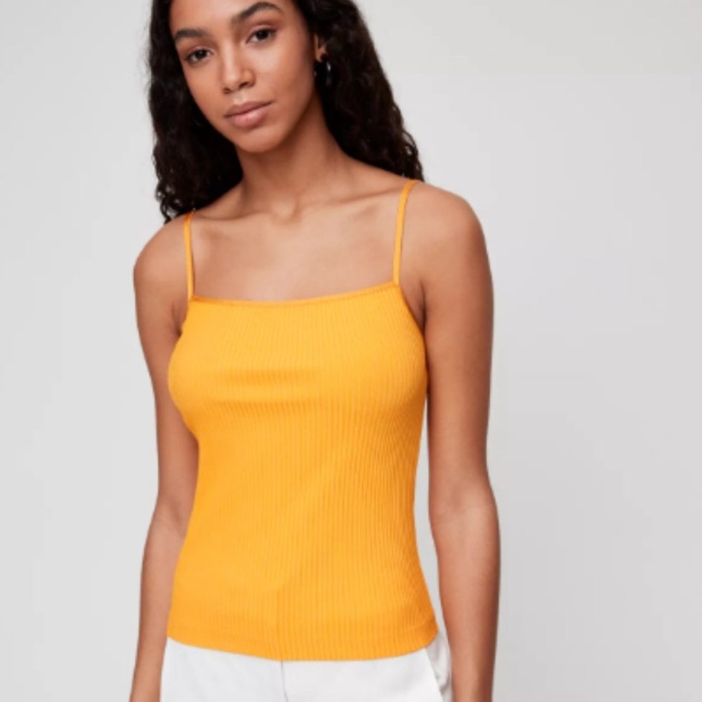 Aritzia‎ Wilfred Laciann Ribbed Yellow Tank